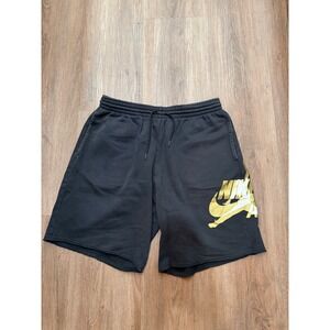 Jordan Shorts Black Gold Logo Athletic Gym Workout Men XL